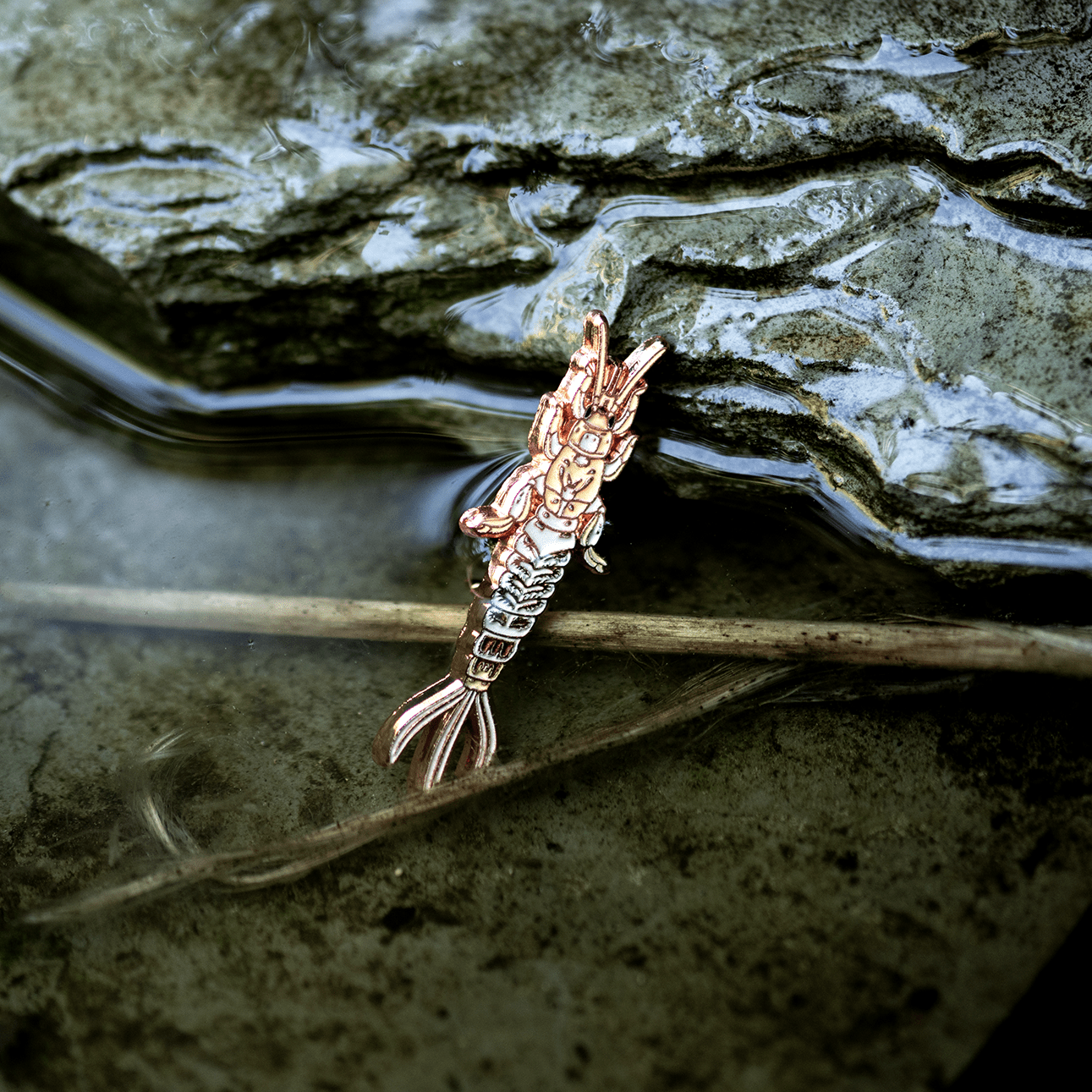 Green Drake Mayfly Nymph Enamel Pin by The Roving House