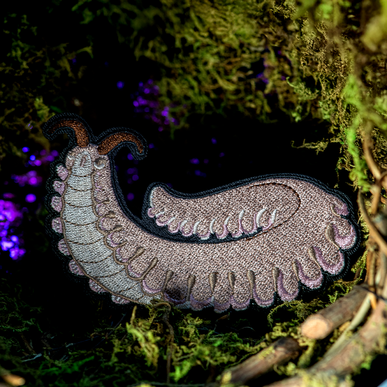 Barbados Velvet Worm Iron - on Patch by The Roving House