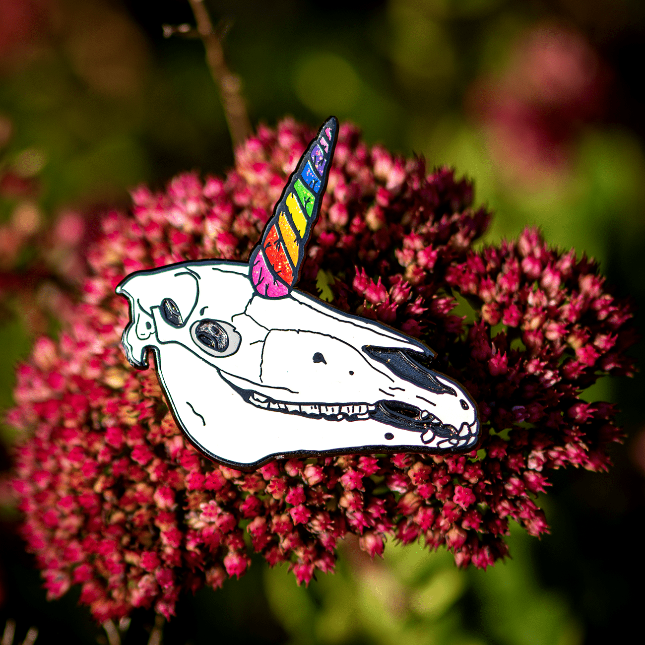 Unicorn Skull Enamel Pin by The Roving House