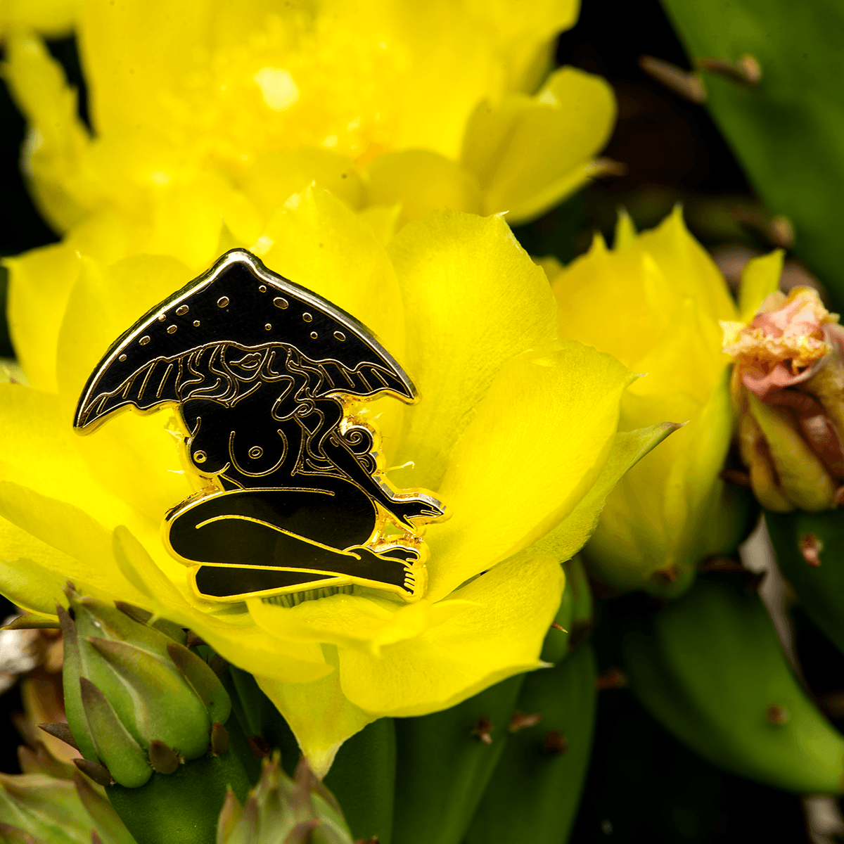 Waxcap Mushroom Nymph Pin - Blackout by The Roving House