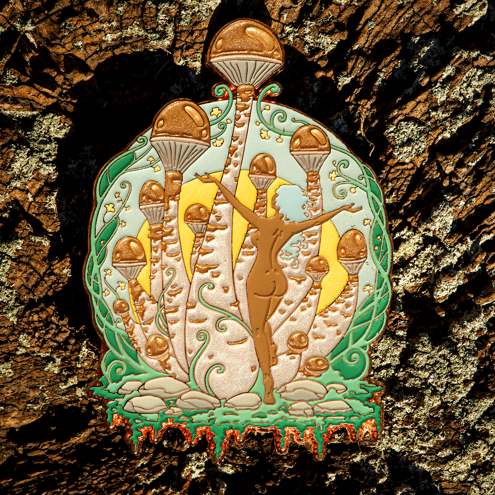 Alta Volare Mushroom Nymph XL Enamel Pin