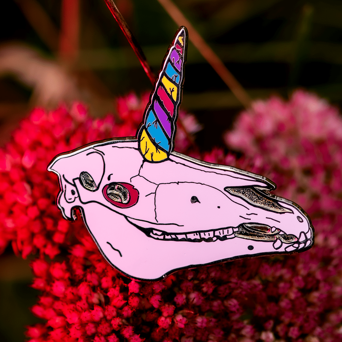 Unicorn Skull Enamel Pin | "Dollhouse" by The Roving House