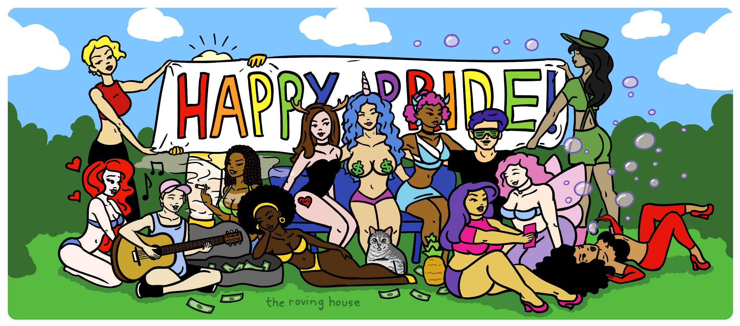 "Happy Pride" Vinyl Sticker