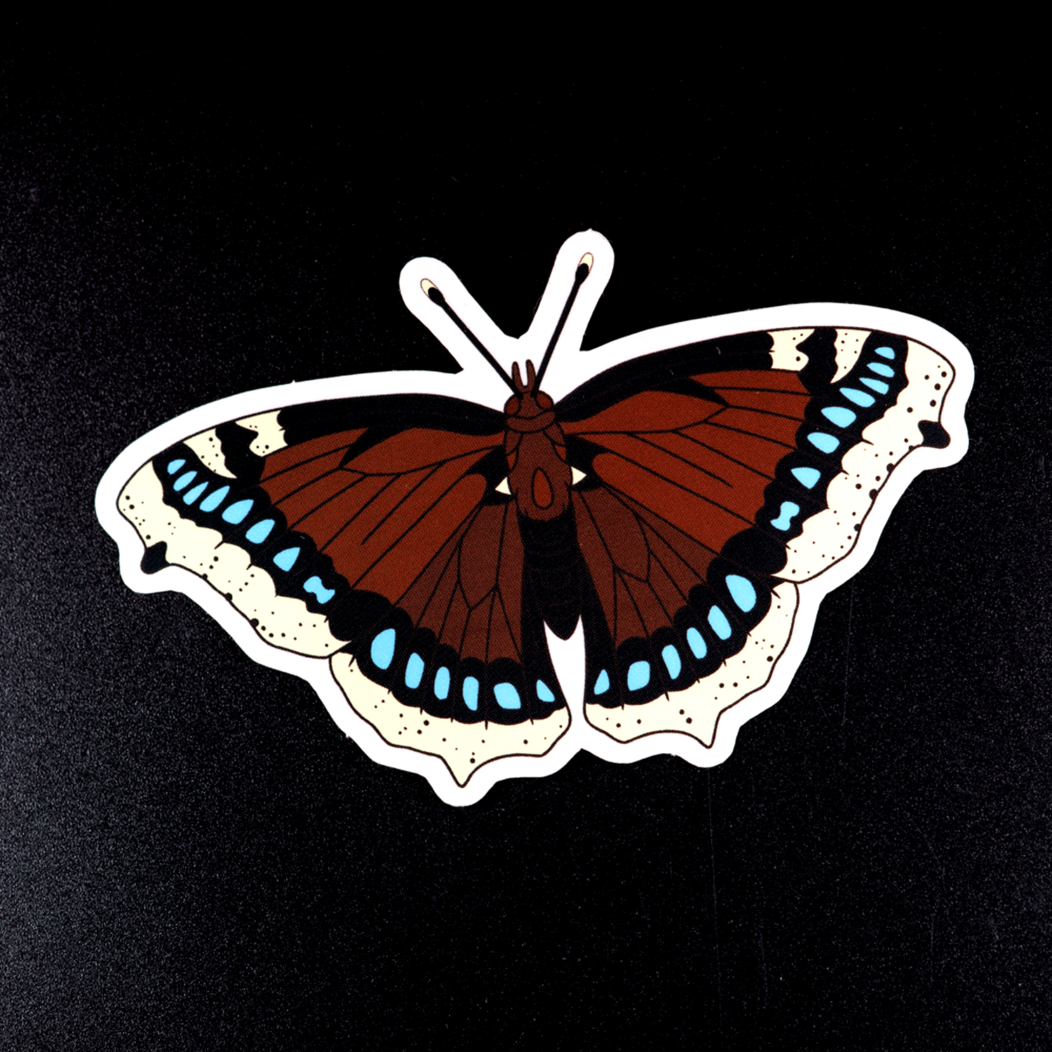 Mourning Cloak Butterfly Sticker by The Roving House
