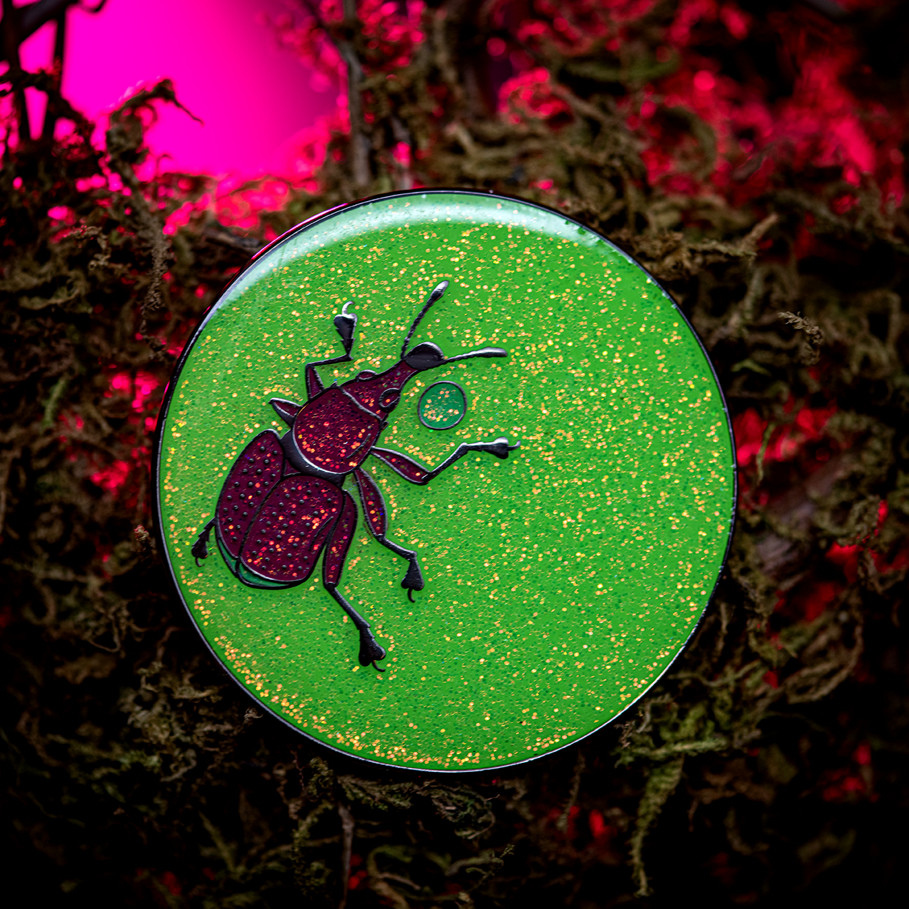 Cherry-fruit Weevil Female Enamel Pin