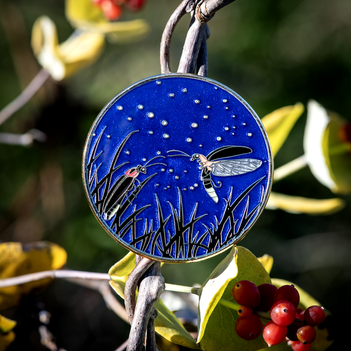Firefly Pair Enamel Pin by The Roving House