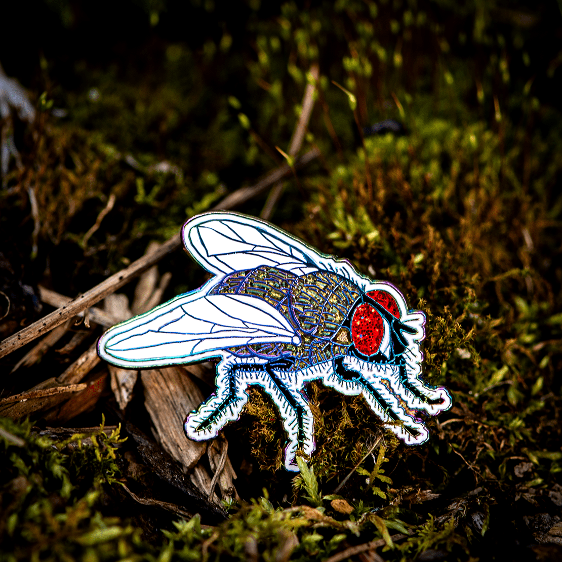 Rainbow Fly Enamel Pin by The Roving House