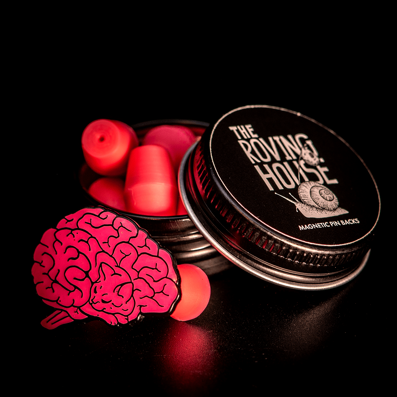 Magnetic Pin Backs for Enamel Pins by The Roving House