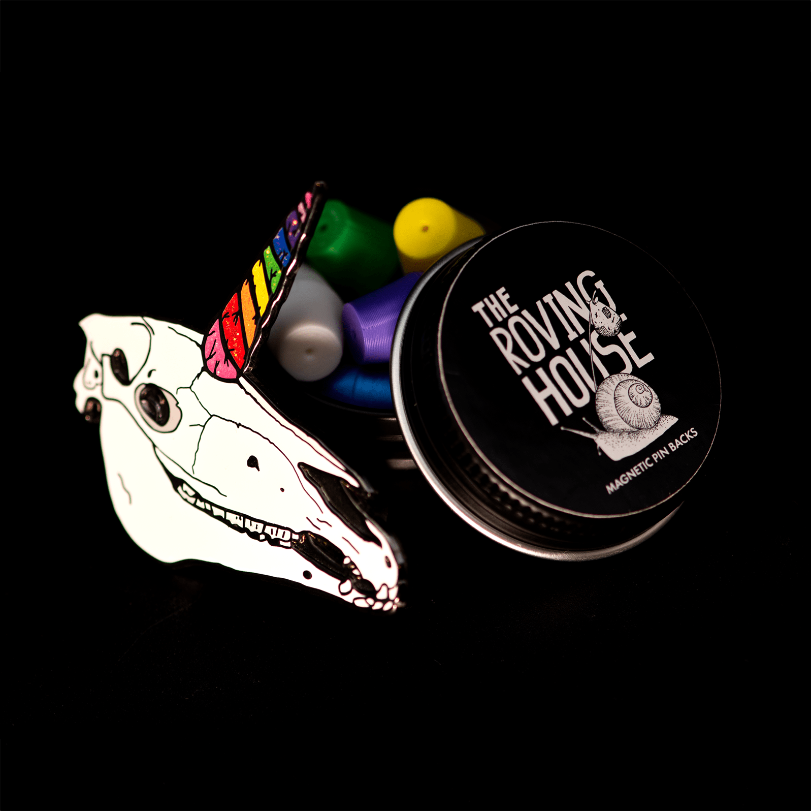 Magnetic Pin Backs for Enamel Pins by The Roving House