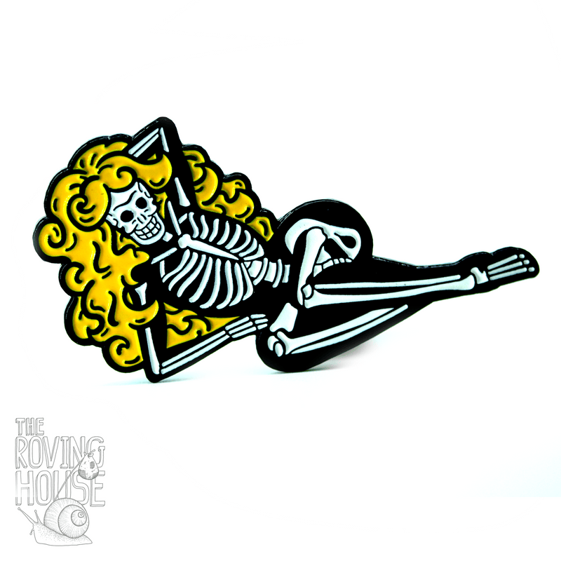 "Betty Darling" Skeleton Enamel Pin