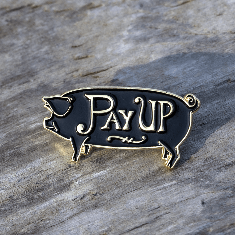 Pay-Up Pig Enamel Pin - Blackout by The Roving House