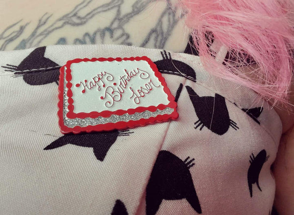 "Happy Birthday Loser" Cake Pin - Limited Edition Glitter