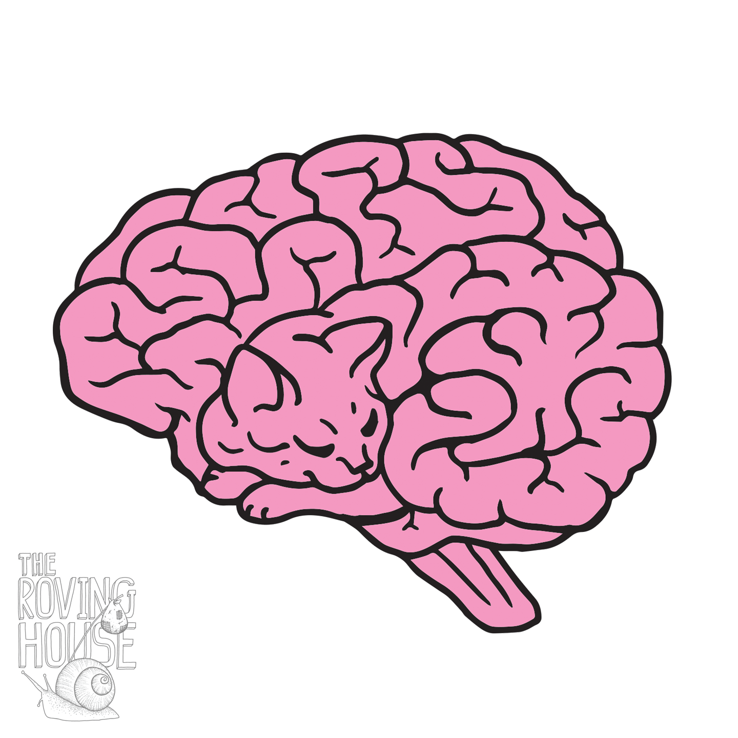 Cat Brain Vinyl Sticker