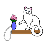Cat and Roses - Limited Edition Enamel Pin