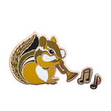 The Bugler Chipmunk Enamel Pin by The Roving House