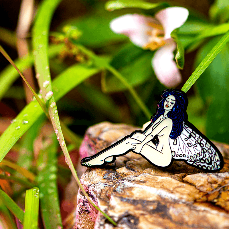Elysia Moth Fairy Pin (Glitter) by The Roving House