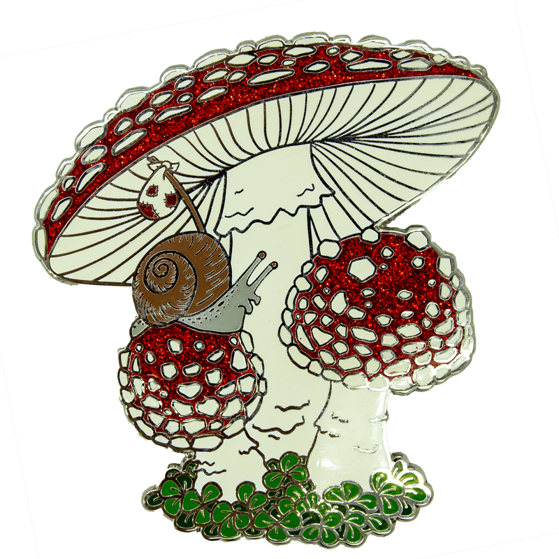 Gold 18-month Pin v1 - "Agaric Adventures"