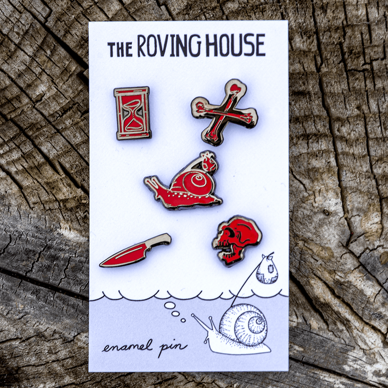 Killer Filler Deadly Snail Enamel Pins - Red and Black by The Roving House