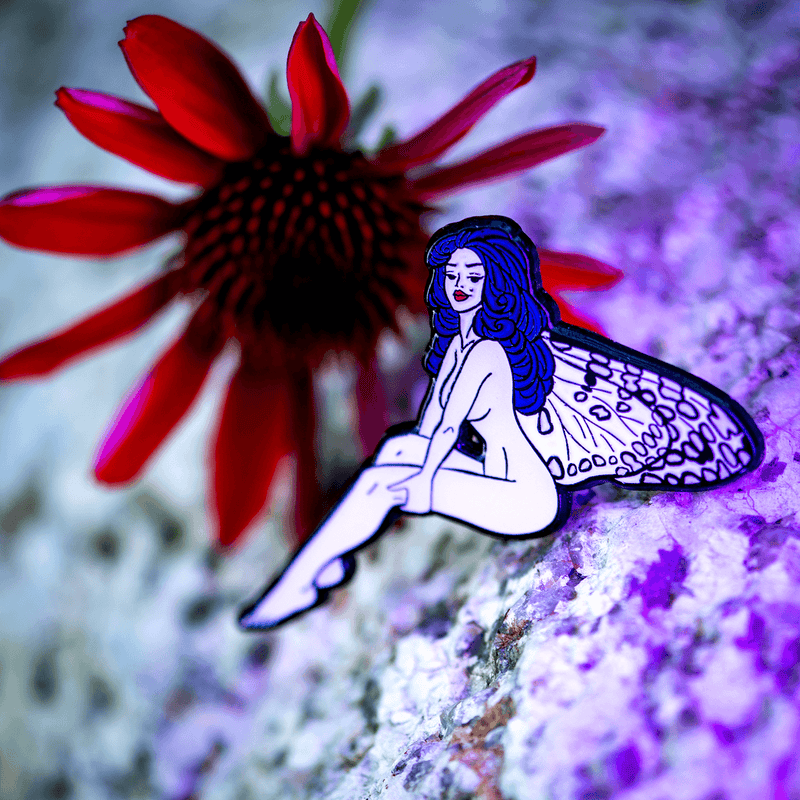 Elysia Leopard Moth Fairy Pin by The Roving House