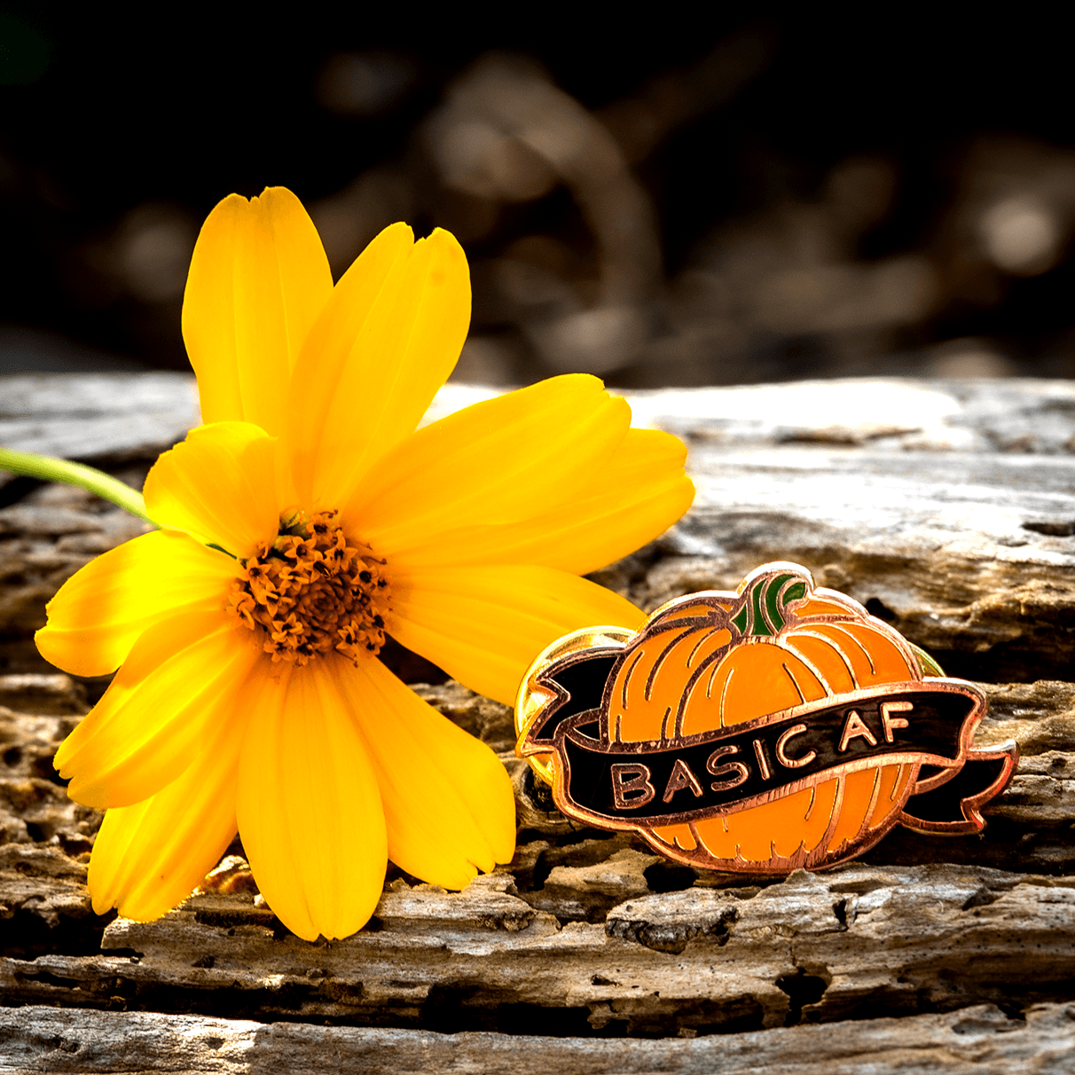 Basic AF Pumpkin Pin by The Roving House