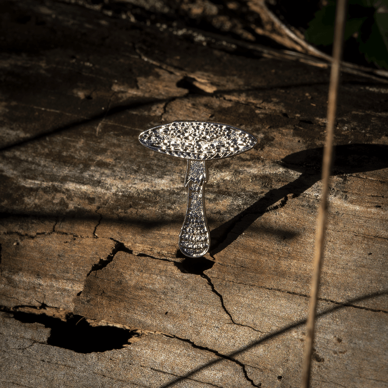 Agaric Mini Mushroom Pin (Raw) by The Roving House