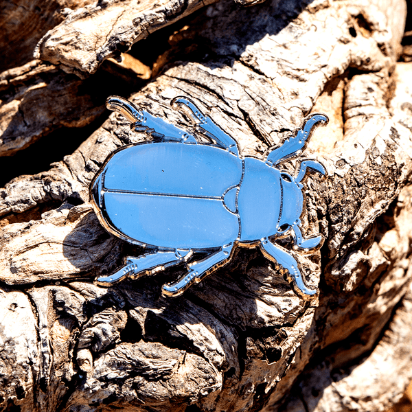 Silver Jewel Scarab Beetle Pin by The Roving House