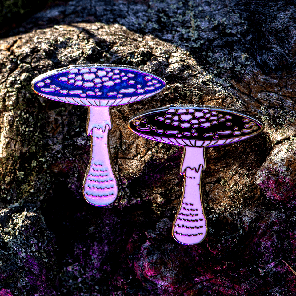 Fantasy Agaric Mushroom Pin - Fall '22 LE by The Roving House