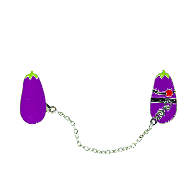 🍆 ⛓ 🍆 Forbidden Fruit Pin Set