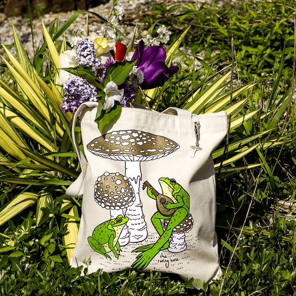 Flower Garden Vintage Tote Bag