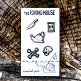 Killer Filler Deadly Snail Enamel Pins - Black and White Glow by The Roving House