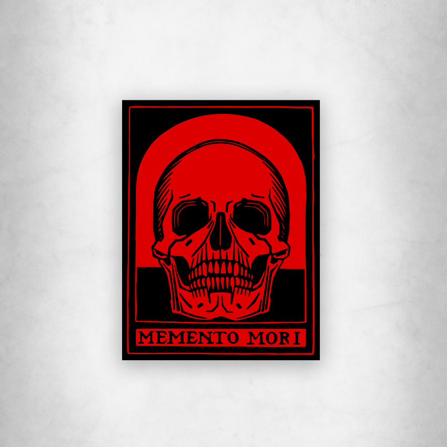 Memento Mori Skull Enamel Pin | Red of Winter by The Roving House