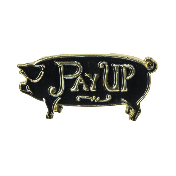 Pay-Up Pig Enamel Pin - Blackout by The Roving House
