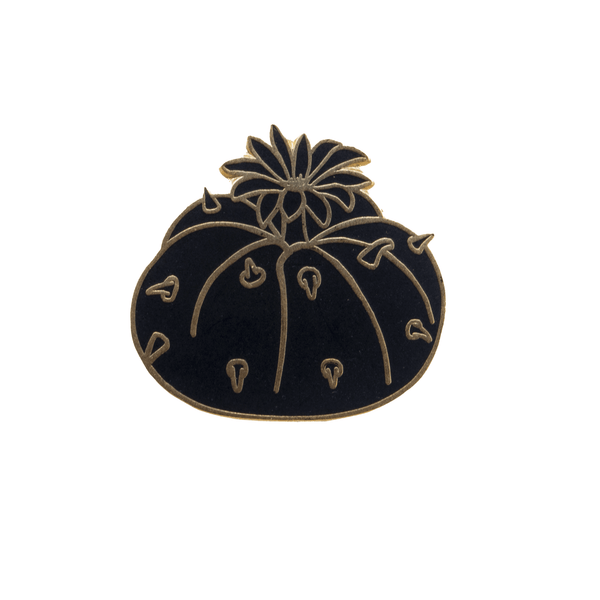 Button Cactus Enamel Pin - Blackout