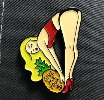 Give Me Your Money Enamel Pin - v3.0 "Pinya"
