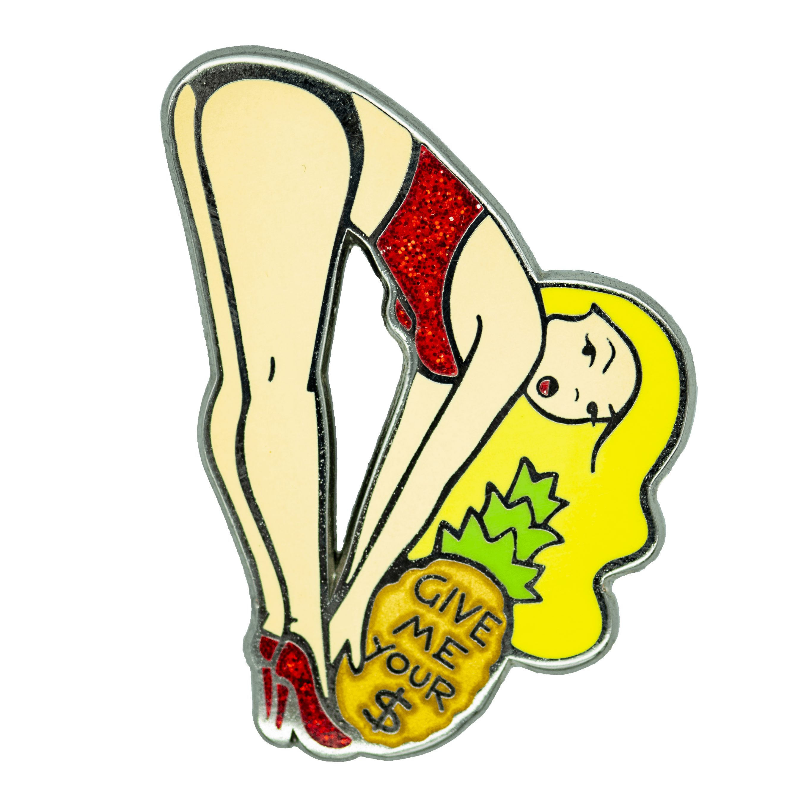 GMY$ Enamel Pin - v3.2 "Glitter Pinya"