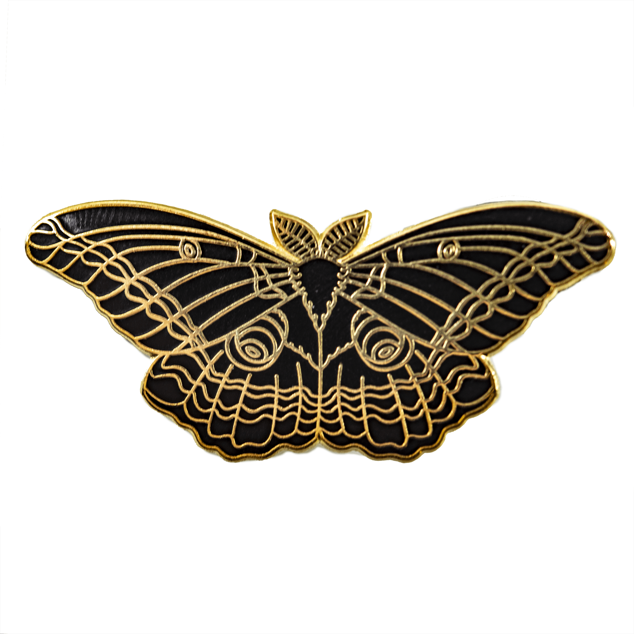 Blackout Polyphemus Moth | Gold Club Pin