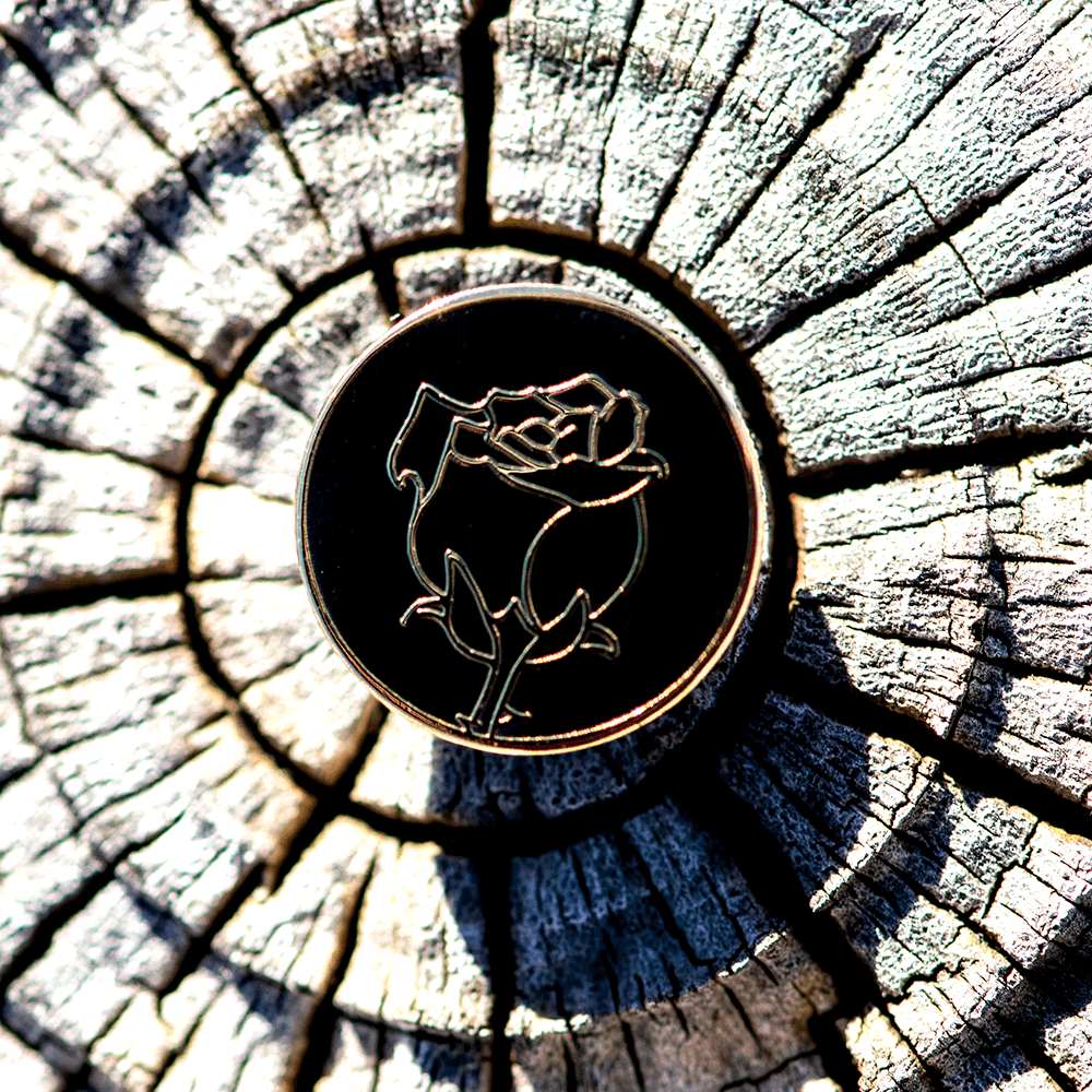 Rose Enamel Pin - Blackout by The Roving House