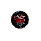 Stained Glass Rose Enamel Pin