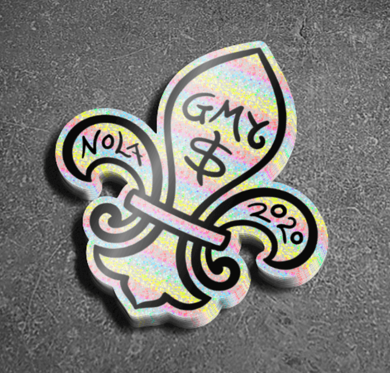 GMY$ New Orleans Meetup Glitter Sticker