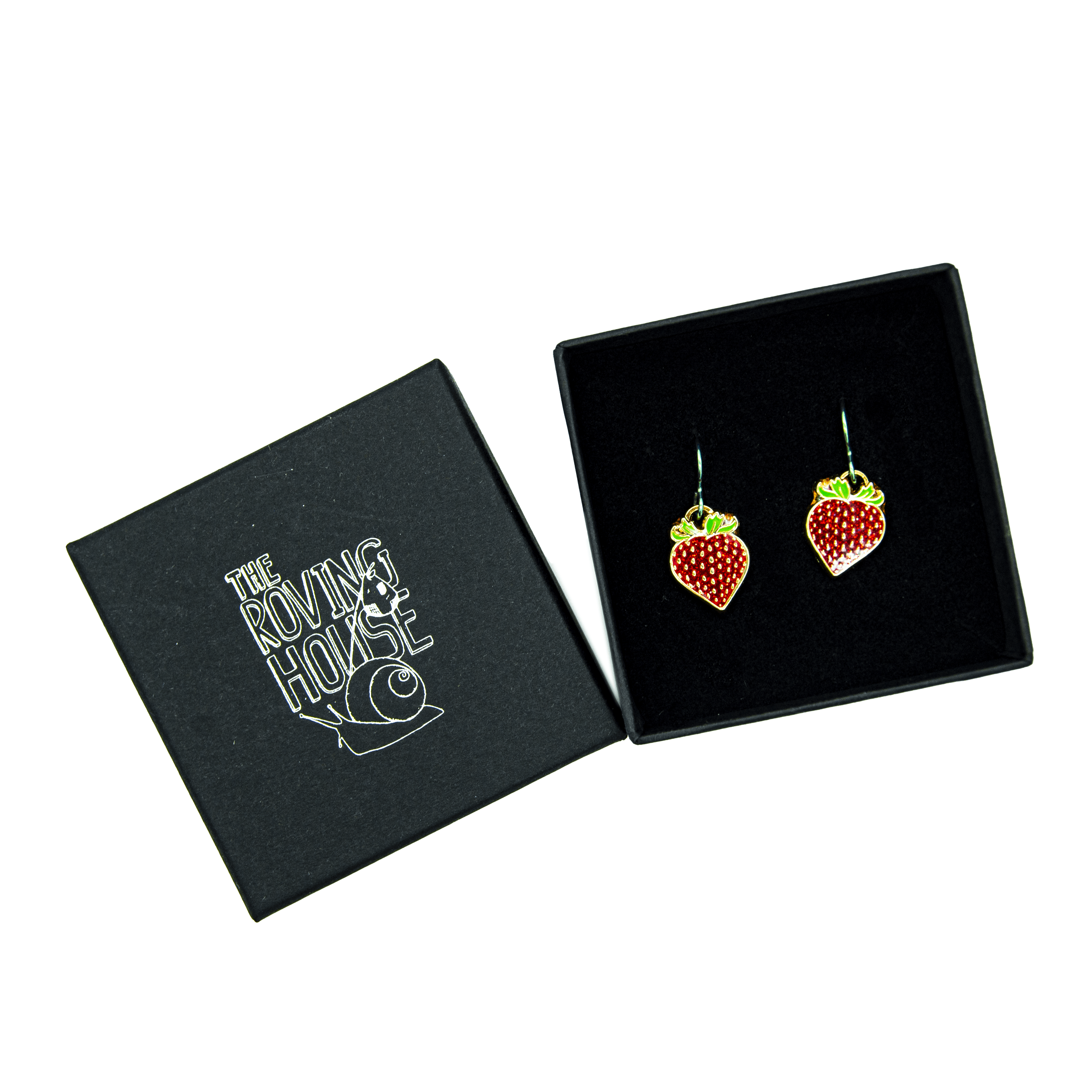 Strawberry Enamel Earrings