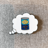 "Thinking About Thos Beans" enamel pin