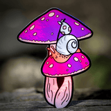 Violet Delights Mushroom & Snail Sticker by The Roving House