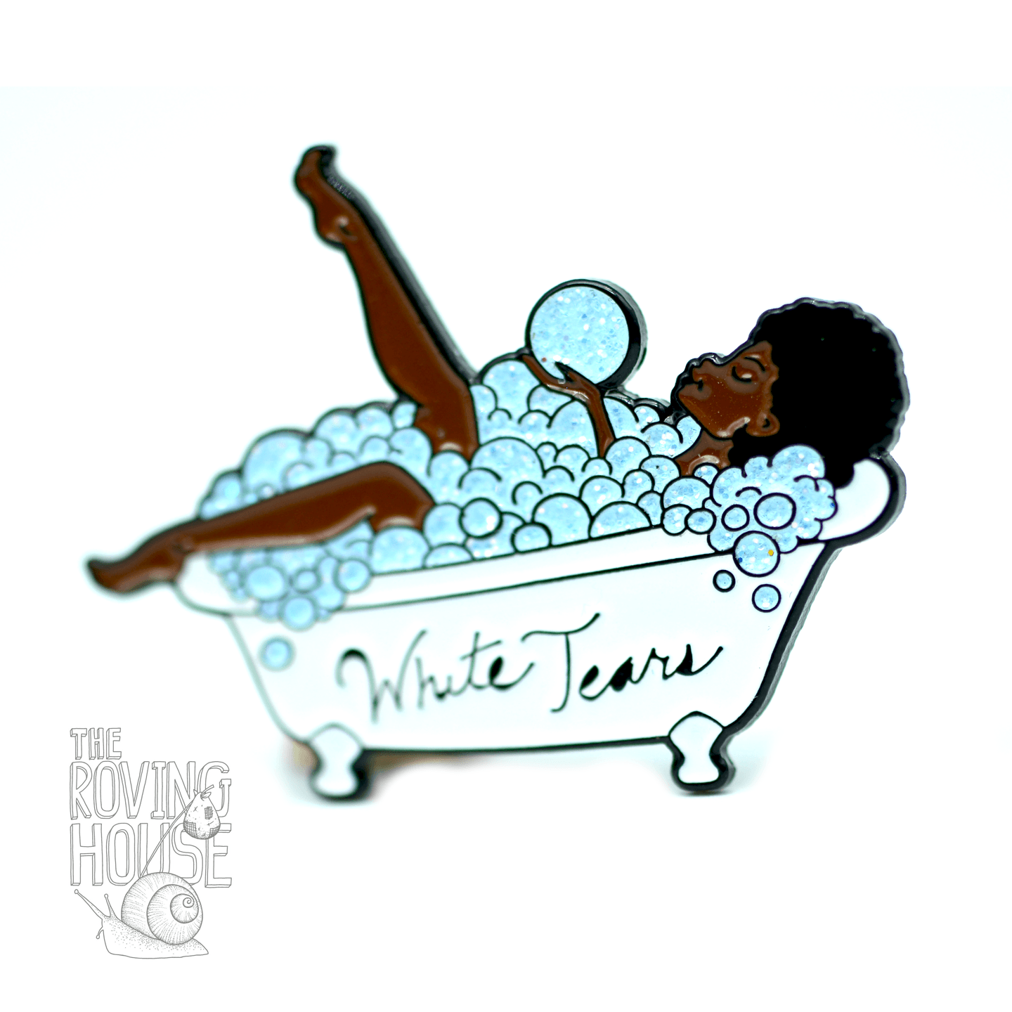 White Tears Enamel Pin