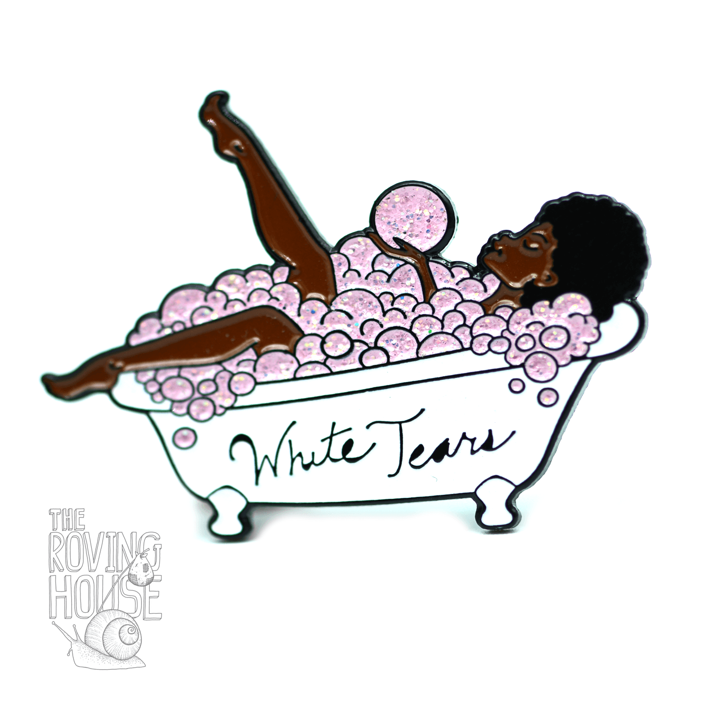 White Tears Enamel Pin