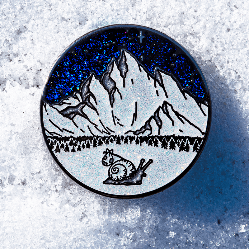 Winter Wander Enamel Pin - Glitter by The Roving House